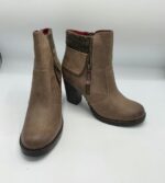 Botine  dama 41 imitatie de piele, maro  (imblanite)