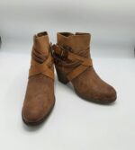 Botine  dama s'Oliver 38 imitatie de piele , material textil , maro