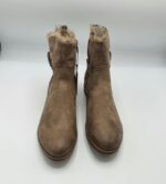 Botine dama s'Oliver 41 imitatie de piele , material textil , maro - imagine 2