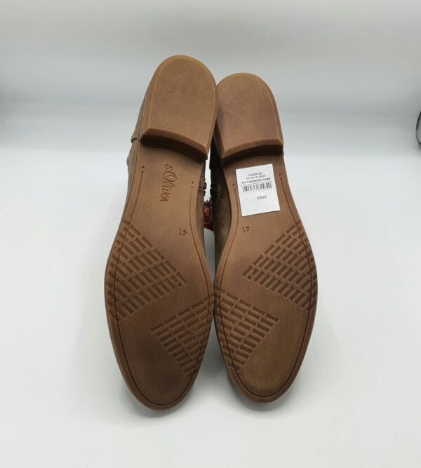 Botine dama s'Oliver 41 imitatie de piele , material textil , maro - imagine 3