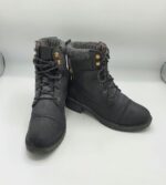 Ghete  dama 40 imitatie de piele , negru gri