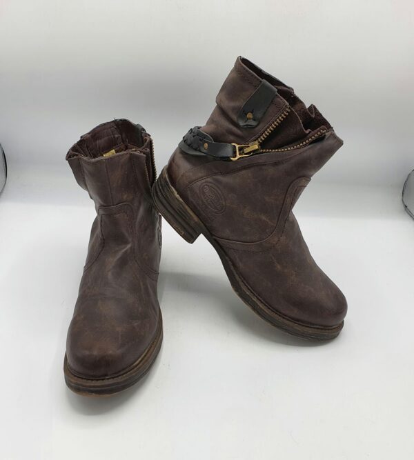 Botine  dama Dockers 38 imitatie de piele , maro - imagine 1