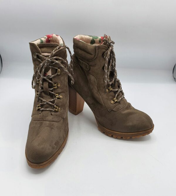 Botine  dama Hailys 40 material textil , maro - imagine 1