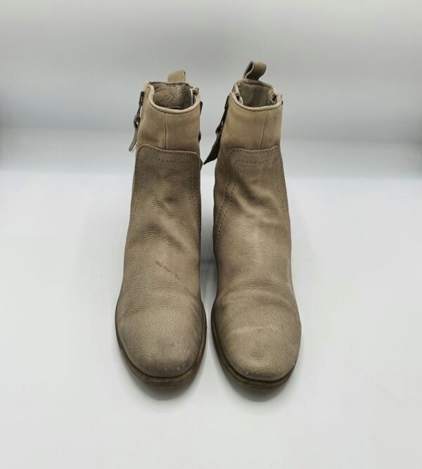 Botine  dama 39 imitatie de piele  , piele , maro - imagine 2