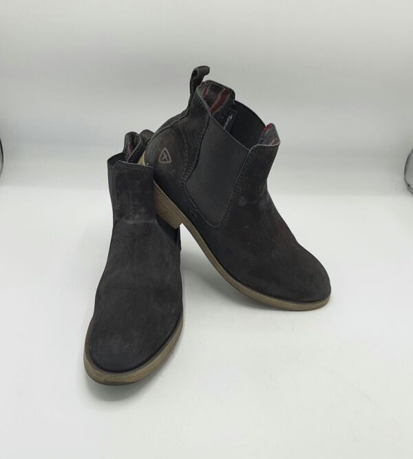 Botine dama Tamaris 39 imitatie de piele , material textil , negru - imagine 1