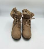Botine  dama Never 2 hot 38 material textil , maro - imagine 2