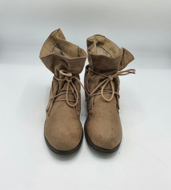 Botine  dama Never 2 hot 38 material textil , maro - imagine 2