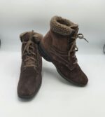 Ghete dama  Ara 39  piele intoarsa , maro (imblanite)