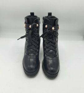 Ghete  dama 38 imitatie de piele , negru - imagine 2