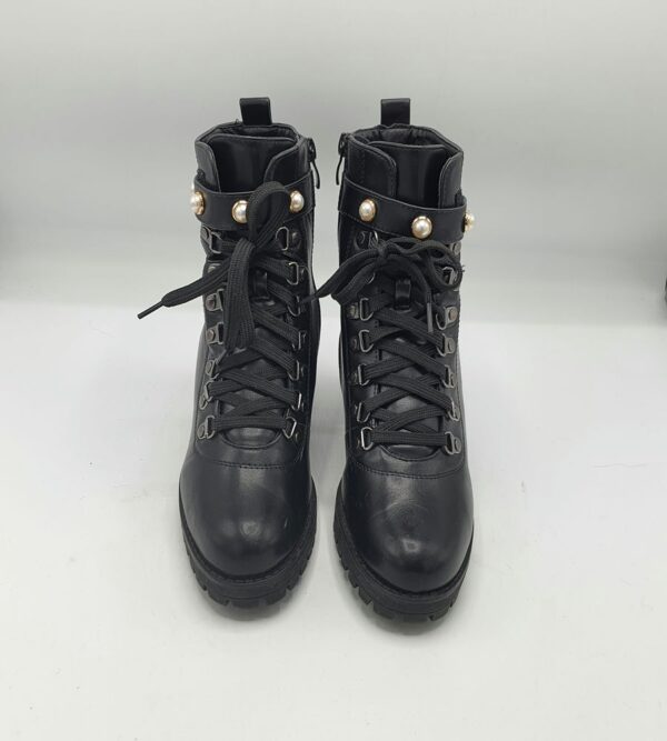Ghete  dama 38 imitatie de piele , negru - imagine 2