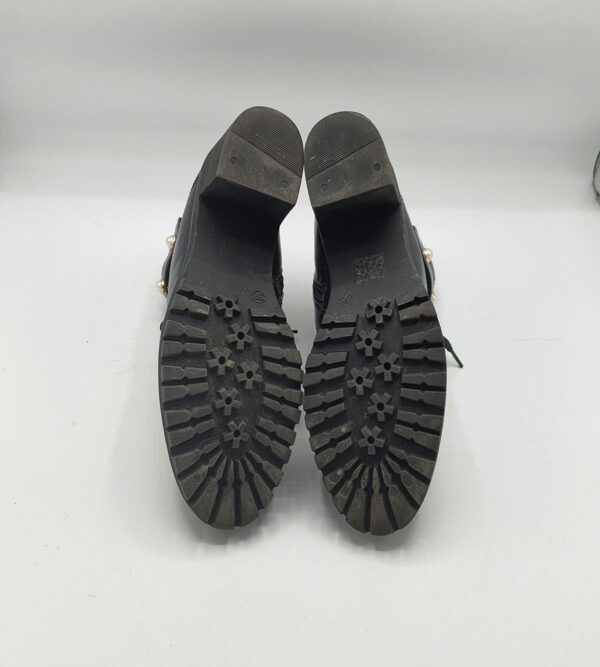Ghete  dama 38 imitatie de piele , negru - imagine 4