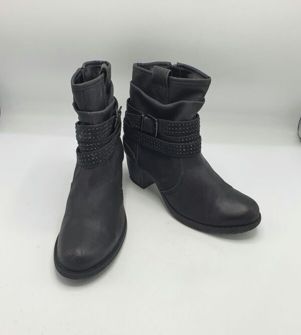 Botine  dama Graceland 39 imitatie de piele , negru - imagine 1