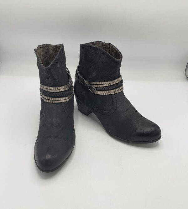 Botine dama  Tamaris 39 imitatie de piele , piele , negru - imagine 1