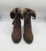 Botine dama N.W.d 39 material textil , maro - imagine 2