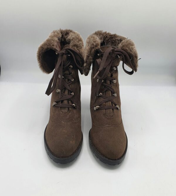 Botine dama N.W.d 39 material textil , maro - imagine 2