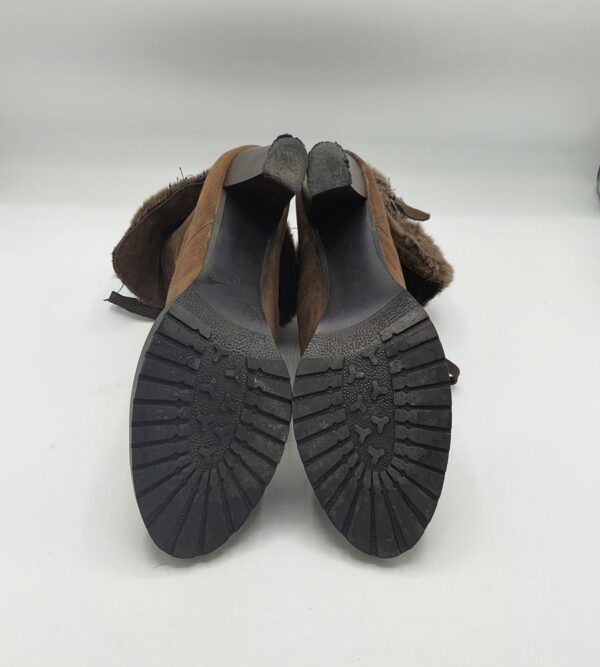 Botine dama N.W.d 39 material textil , maro - imagine 4