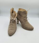 Botine dama 37 piele intoarsa , bej