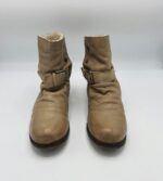 Ghete  dama Bama 40 piele, crem (imblanite) - imagine 2
