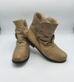 Ghete  dama Bama 40 piele, crem (imblanite)