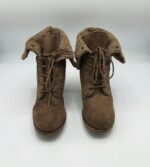 Botine  dama 40 material textil , maro   (imblanite) - imagine 2