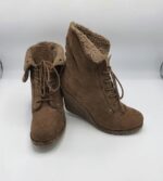 Botine  dama 40 material textil , maro   (imblanite)