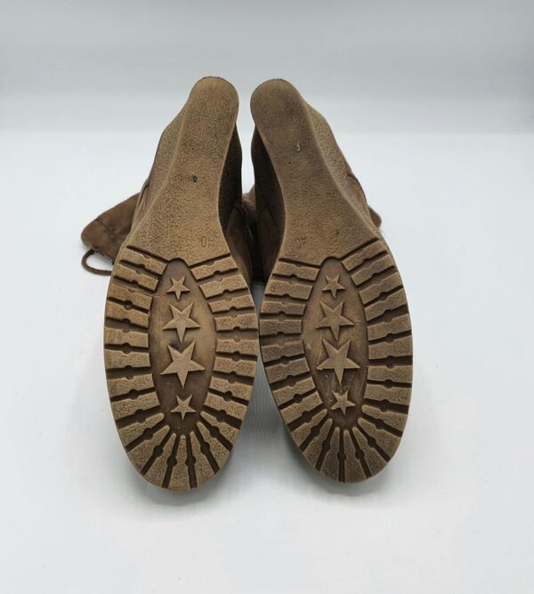 Botine  dama 40 material textil , maro   (imblanite) - imagine 4