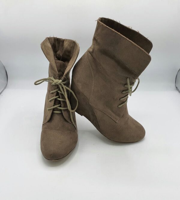 Botine  dama Bianco 40 material textil , maro - imagine 1