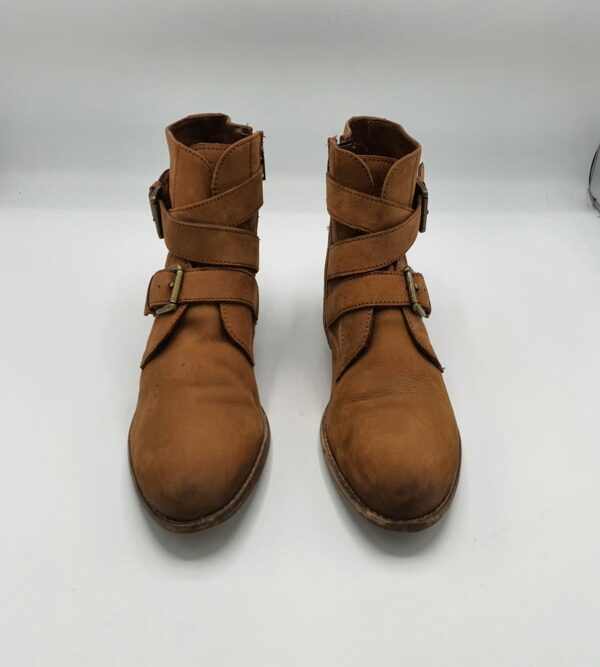 Botine dama  New look  39 imitatie de piele , piele , maro - imagine 2