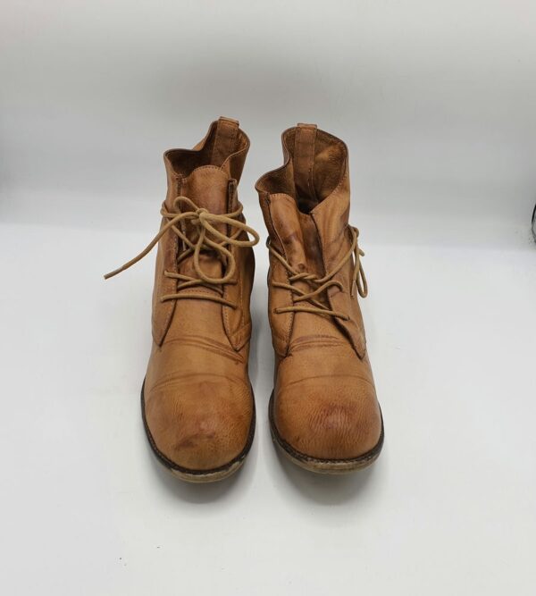 Ghete  dama 40 imitatie de piele, piele , maro - imagine 2