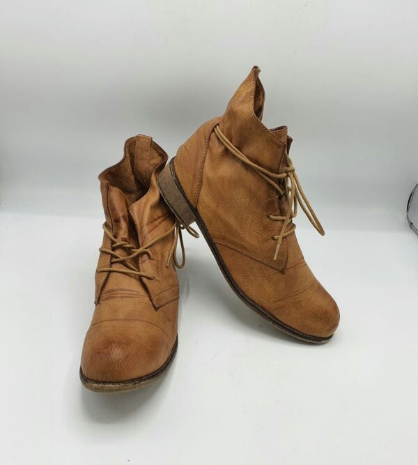 Ghete  dama 40 imitatie de piele, piele , maro - imagine 1