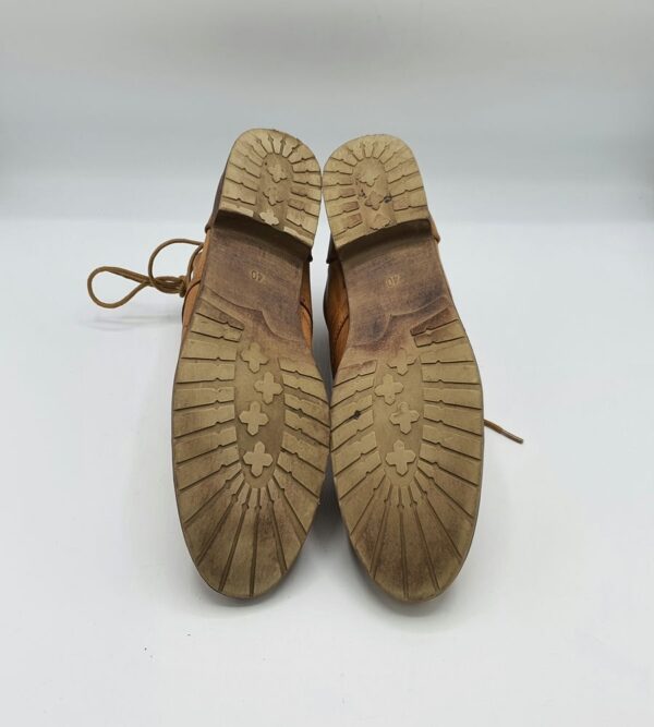 Ghete  dama 40 imitatie de piele, piele , maro - imagine 4