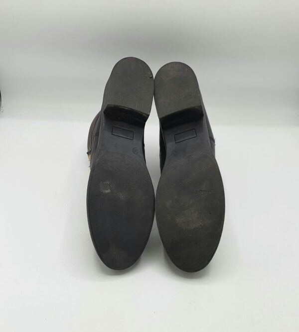 Ghete dama  38 imitatie de piele , negru maro - imagine 4