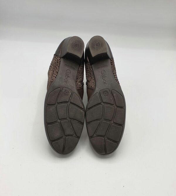 Botine  dama Gabor 35 piele , material textil, maro - imagine 4