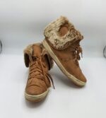 Ghete dama Bugatti 39  piele , piele intoarsa , maro (imblanite)