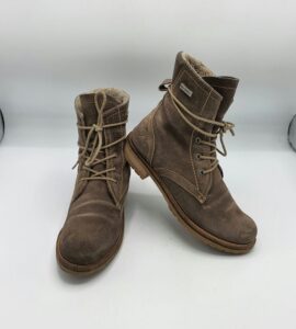Ghete  dama Tamaris 36 piele intoarsa  ,  maro (imblanite)