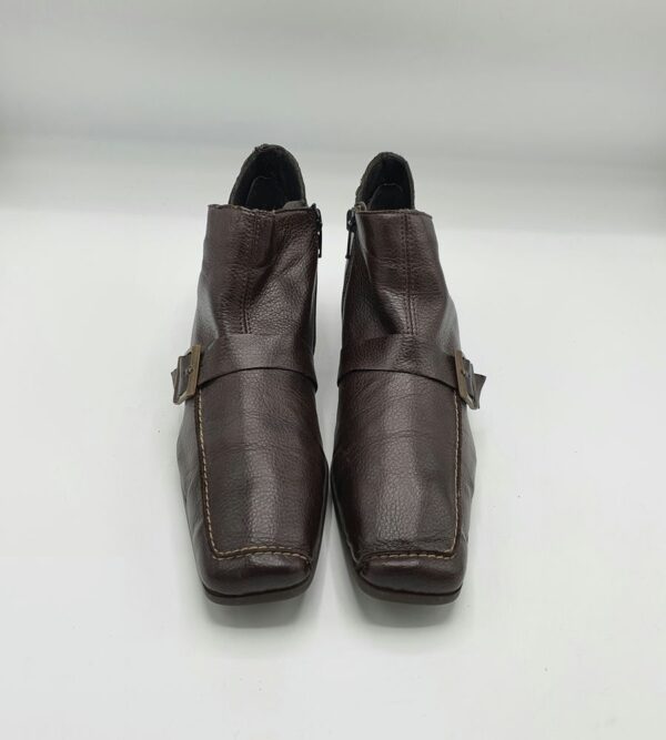 Botine dama  Rieker 39 imitatie de piele , maro - imagine 2