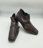 Botine dama  Rieker 39 imitatie de piele , maro