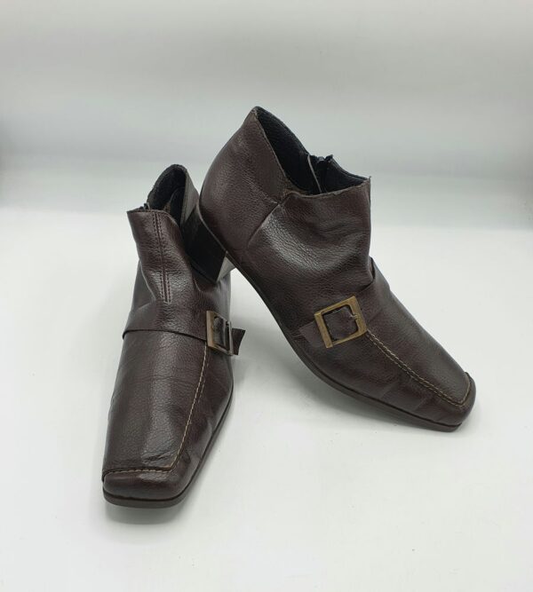 Botine dama  Rieker 39 imitatie de piele , maro - imagine 1