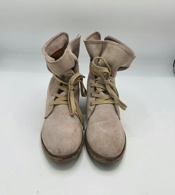Ghete  dama Young Spirit 39 piele intoarsa , crem - imagine 2