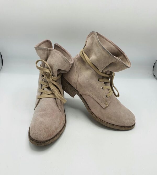 Ghete  dama Young Spirit 39 piele intoarsa , crem - imagine 1