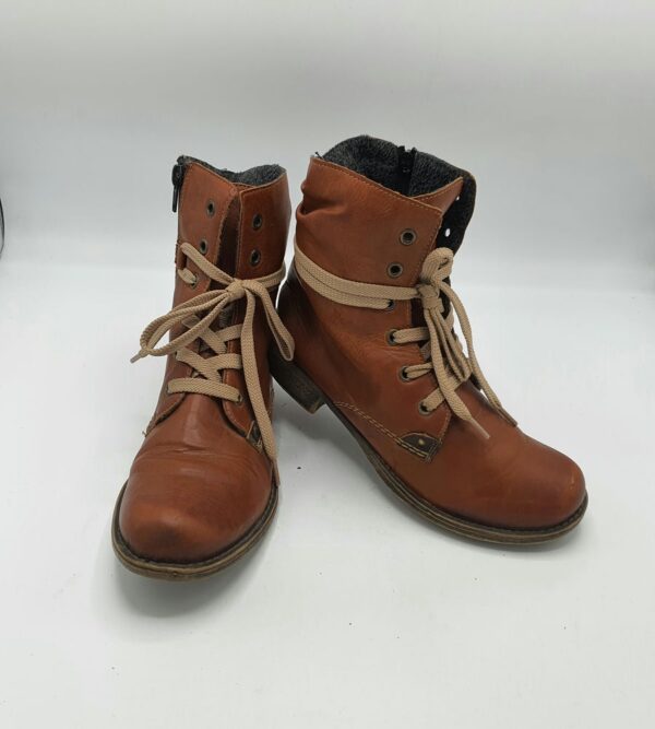 Ghete dama Rieker 37 imitatie de piele , maro - imagine 1