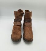 Botine dama  Marco Tozzi 37 material textil , imitatie de piele , maro - imagine 2