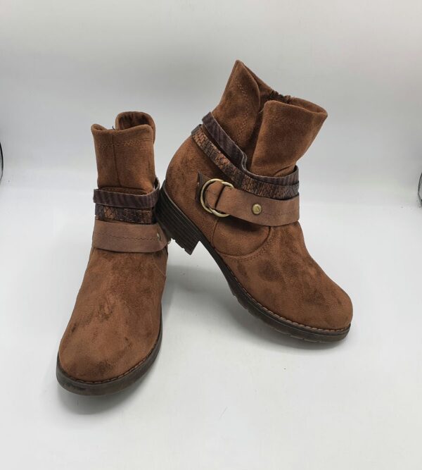 Botine dama  Marco Tozzi 37 material textil , imitatie de piele , maro - imagine 1