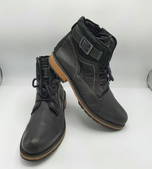 Ghete barbati Am 45 piele , imitatie de piele , negru (copie) - imagine 1