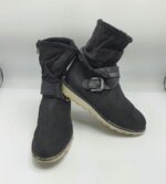 Ghete  dama Graceland 40 imitatie de piele , material textil , negru