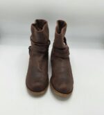 Botine dama F&F 39 imitatie de piele , maro - imagine 2