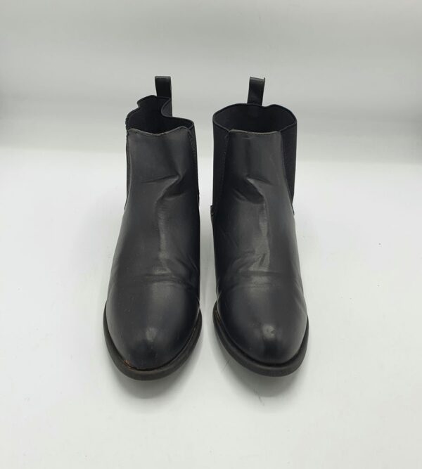 Botine dama 37 imitatie de piele , material textil , negru - imagine 2