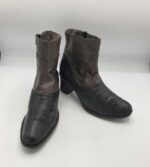 Botine dama  Rieker 40 imitatie de piele , maro negru