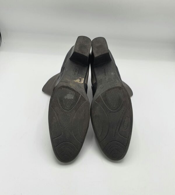 Botine dama  Rieker 40 imitatie de piele , maro negru - imagine 4