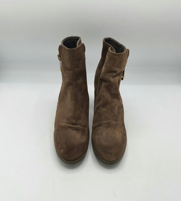 Botine dama 38 piele intoarsa , maro - imagine 2